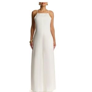 Naked Wardrobe Cotton Halter Jumpsuit